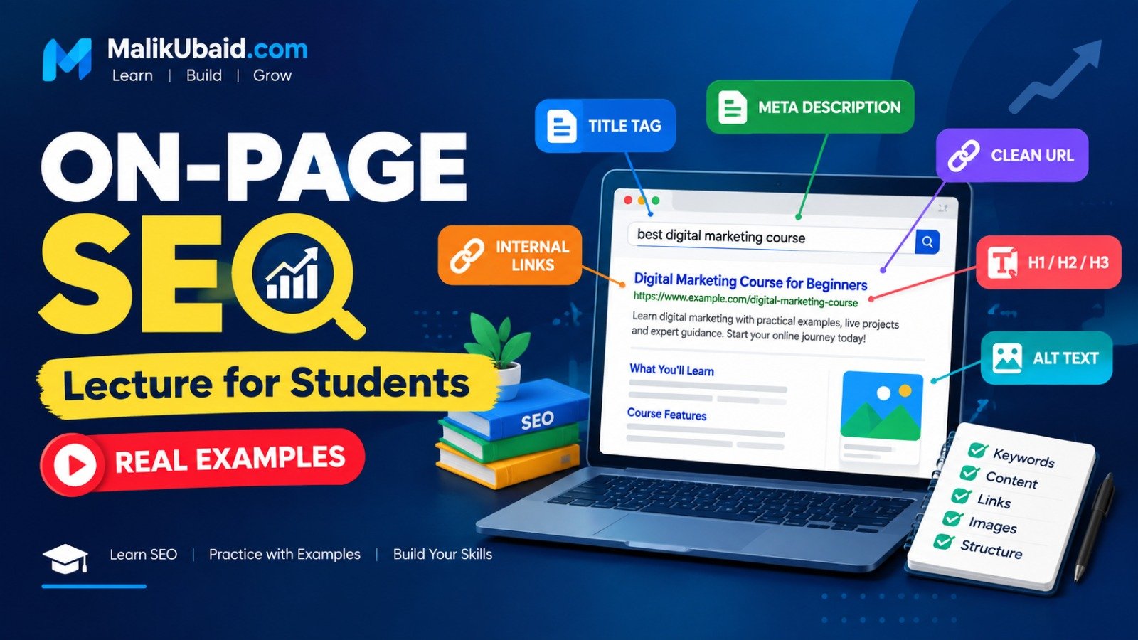On-Page SEO Lecture for Students (With Real Examples)