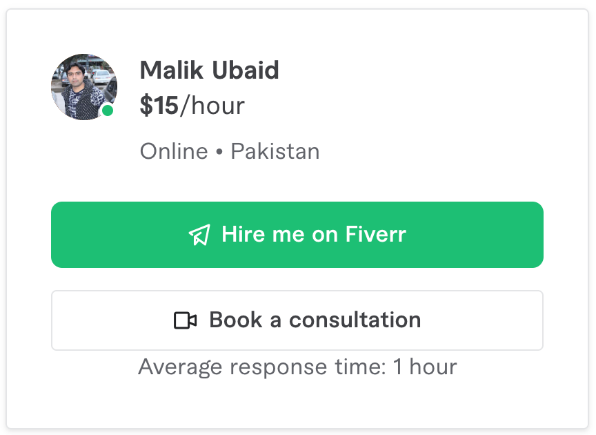 Hire Malik Ubaid On Fiverr Hire Malik Ubaid on Fiverr